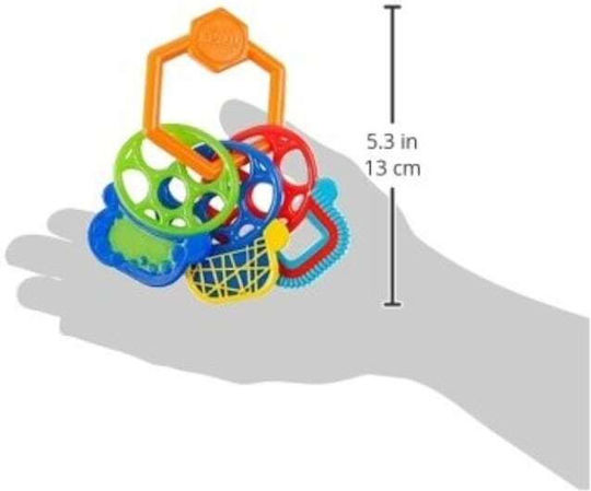 Oball Grip & Teethe Keys Beißringe & Zahnen Linderung Rassel aus Kunststoff für 3 m+
