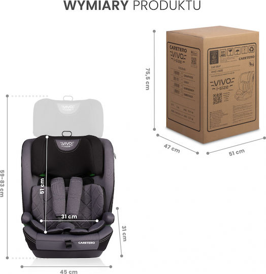 Caretero Vivo Baby Car Seat i-Size with Isofix Graphite