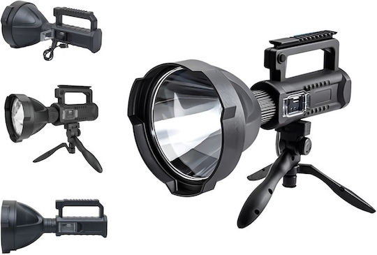 Wiederaufladbar Taschenlampe LED mit maximaler Helligkeit 3000lm Schwarz