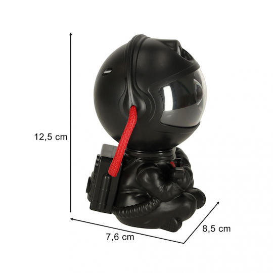 ikonka LED Kinderprojektorlampe mit Sternenprojektion Schwarz