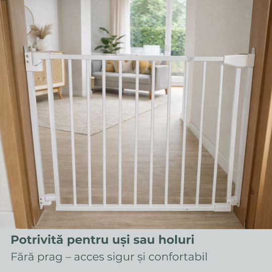 Kidizi Ușă de siguranță din Lemn în Culoare Alb 1buc