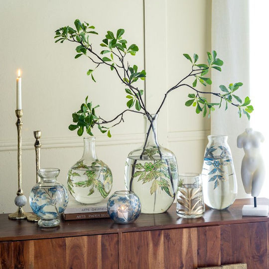 Artekko Decorative Vase Aphelios Transparent 14x12.5x14cm