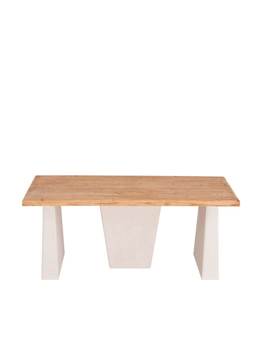 Masă Sala de mese Lemnoasă Off-white 179x90x75buc