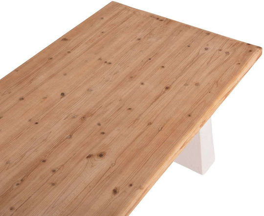 Table Dining Room Wooden Off-white 179x90x75cm