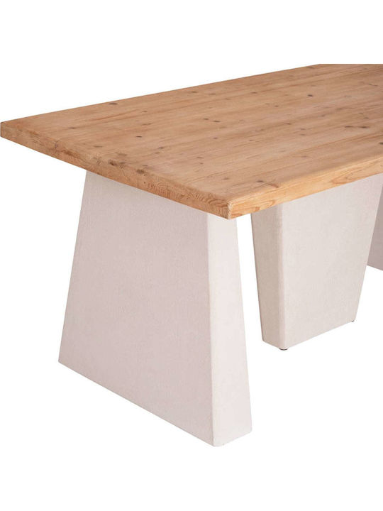 Masă Sala de mese Lemnoasă Off-white 179x90x75buc