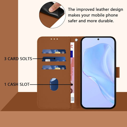 Skin Feel Solid Color Wallet Piele Maro (TCL 50 NXTPAPER 5G / TCL 50 Pro NXTPAPER 5G)