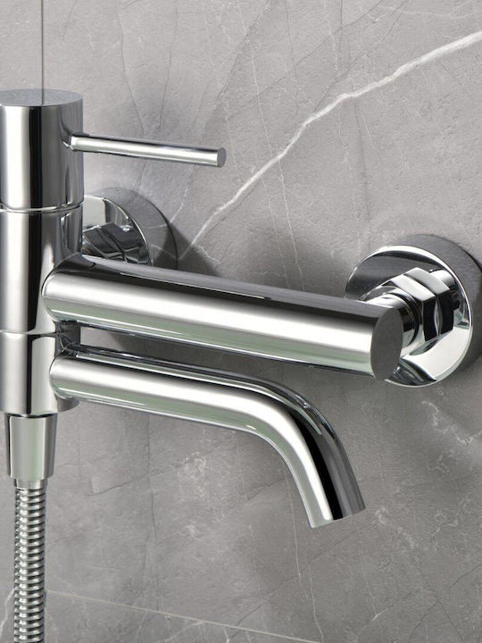 Imex Mixing Bathtub Shower Faucet Complete Set Silver