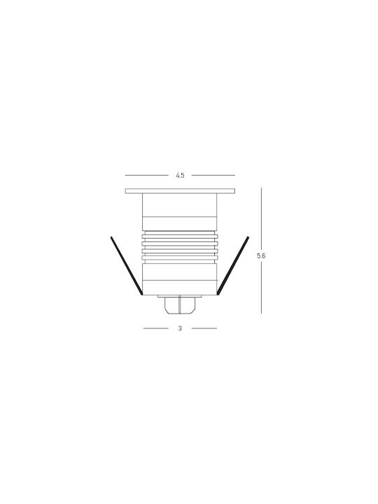 Zambelis Lights Spot De Podea 5W Cu Alb Cald IP65 Gri