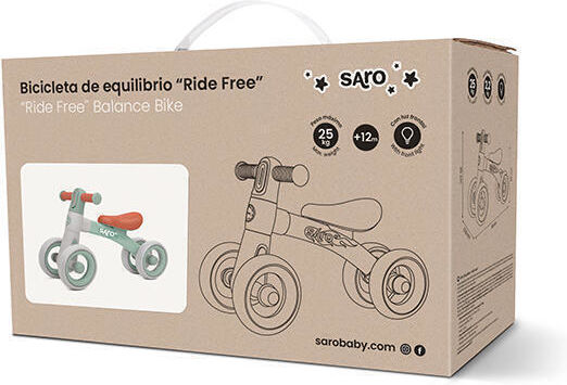 Saro Saro Kinderdreirad mit Elterngriff für 3+ Jahre Grünes