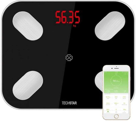 Cântar Smart 180kg cu Analizator de Grăsime Corporală și Bluetooth Negru