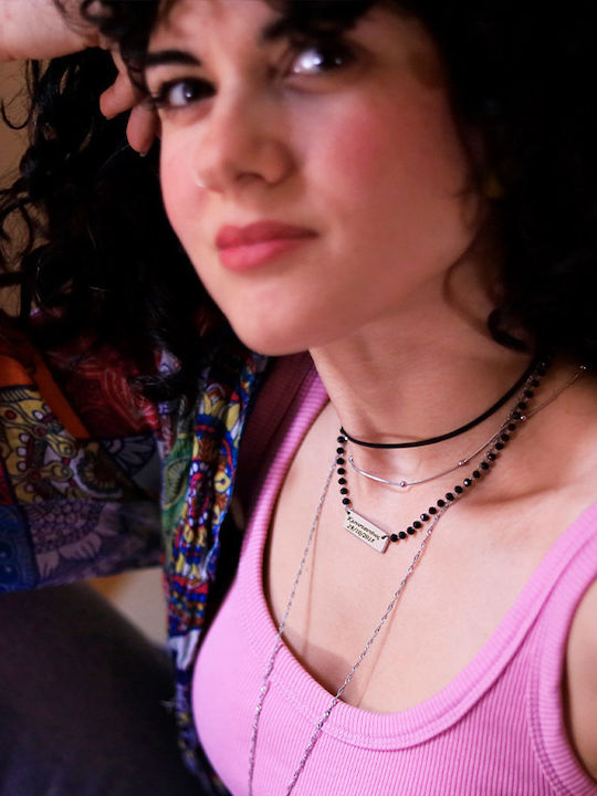 Theodora's Jewellery Necklace Choker from Steel Black
