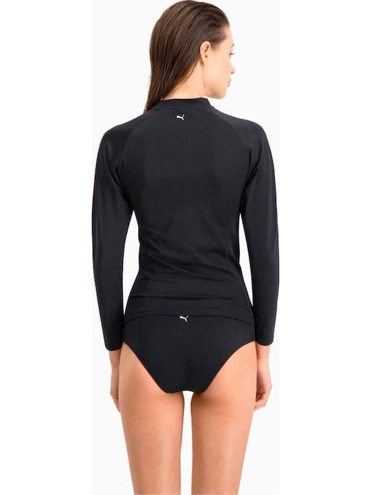 PUMA Femei Mânecă lungă Tricou de protecție solară Negru