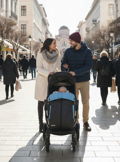 Graco Kinderwagen Fußsack Blau mit Fleece Futter