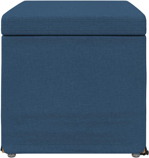 Hocker Für das Wohnzimmer Gepolstert mit Stoff Blue 61x41x40cm