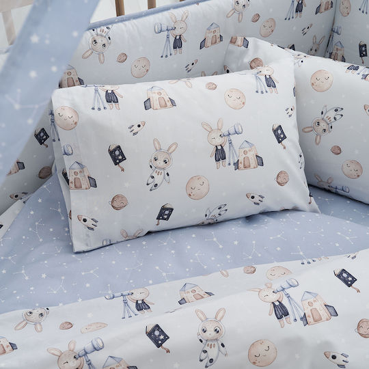 Vesta Home Astra Baby Quilt Cotton Light Blue 120x160cm