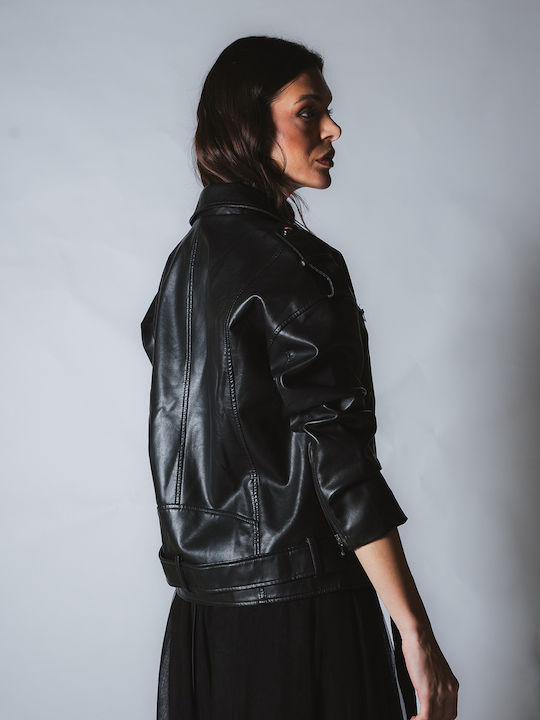Γυναικείο Biker Jacket Μαύρο