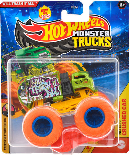 Hot Wheels Количка Ще Изхвърли Всичко 1:64 Monster Truck За 4+ Години