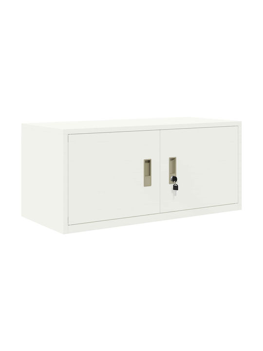 Ντουλάπι Γραφείου Μεταλλικό Λευκός 90x40x40cm