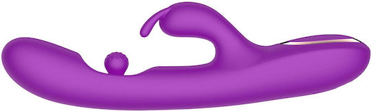 SMD Aurora Rabbit Swinging Silicone Vibrator Вибратор Заек 24см Лилав