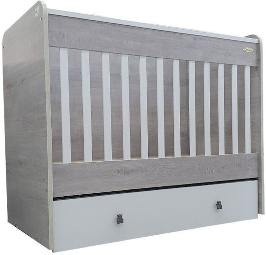 Beboulino Convertible Grey Aloe Crib With Drawer