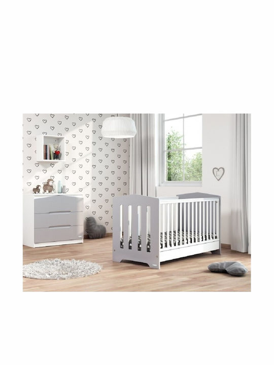 Casababy Babybett Kinderbett Art Weiß-Grau