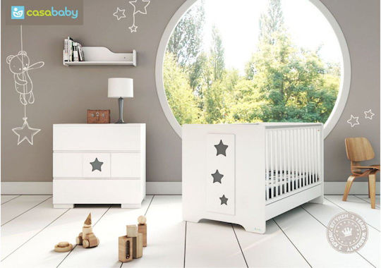 Casababy Πολυμορφική Κούνια Stars Λευκή
