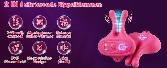 SMD Smooth Operator, 2-in-1 Nipple Stimulator & Clitoral Vibrator Clitoral Vibrator Pink