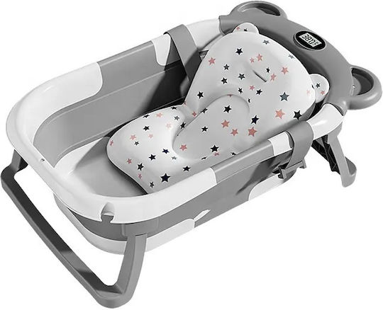 Little Mom Faltbare Babybadewanne mit Thermometer Gray
