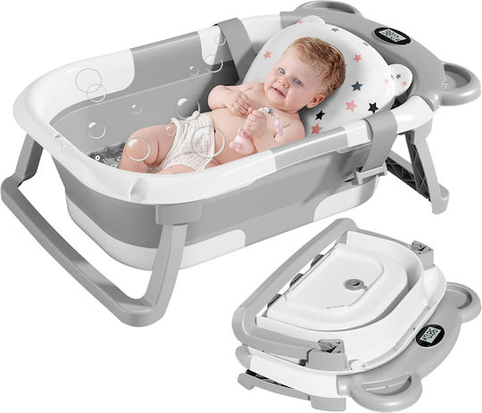 Little Mom Faltbare Babybadewanne mit Thermometer Gray