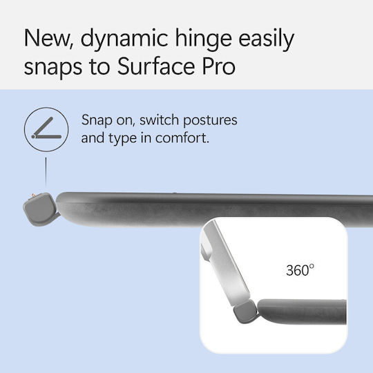 Surface Pro Безжично Клавиатура с тъчпад за таблет Английски US Сив