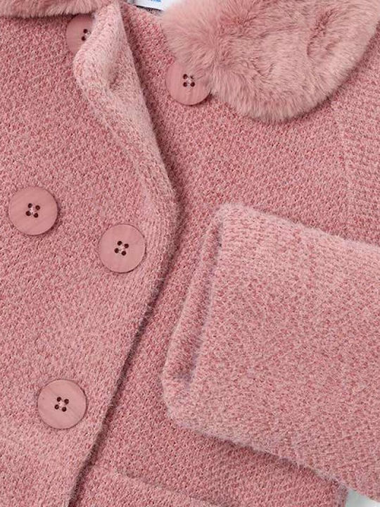 Kids Long Coat Soft Pink