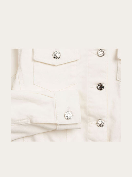 Kids' Denim Jacket Ecru