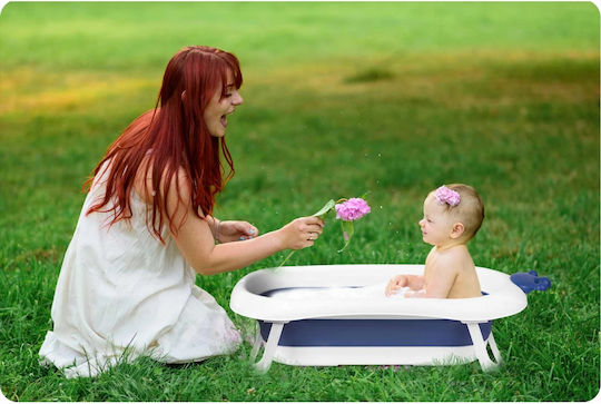 Little Mom Faltbare Babybadewanne Blau