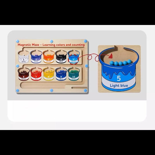 NICEkids Montessori Joc Educațional din Lemn pentru 3+ Ani