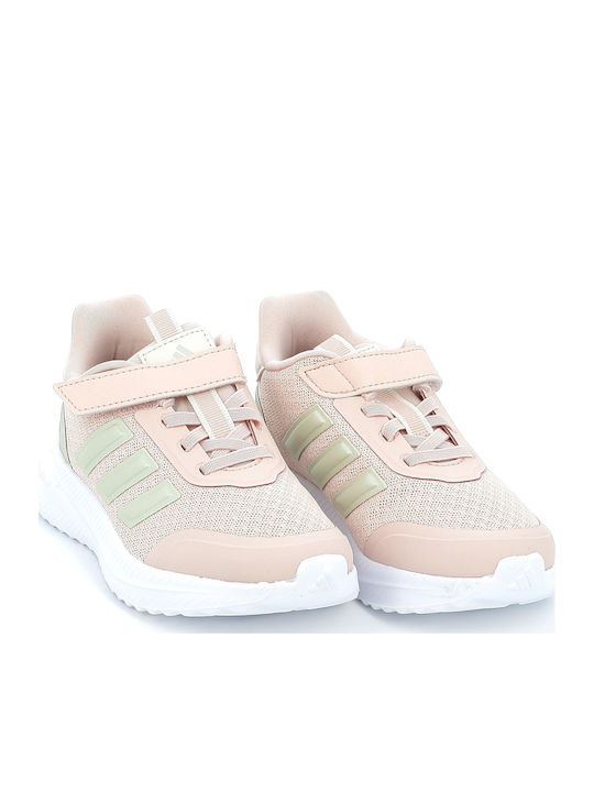 Kids Sports Shoes Running with Hoop & Loop Closure Pink