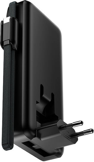 XO PR282 Power Bank 10000mAh 22.5W με Θύρα USB-A και Θύρα USB-C Μαύρο