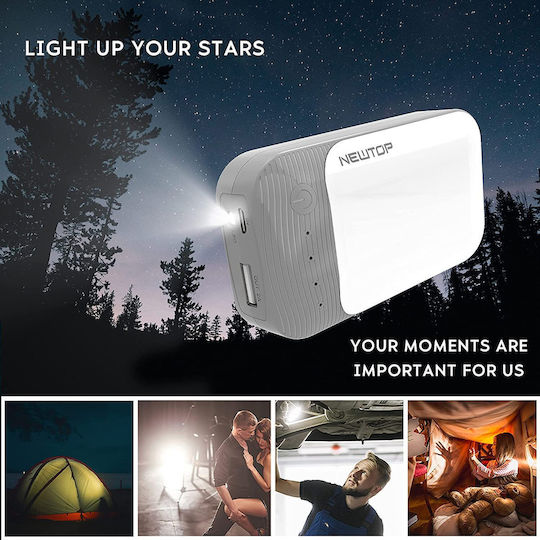 Newtop PB18 Power Bank 5200mAh με Θύρα USB-A Λευκό / Γκρι