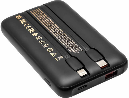 Hoco Q37 Power Bank 10000mAh 22.5W with USB-A Port and USB-C Port Power Delivery Black