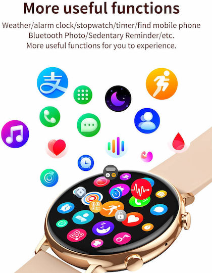 Microwear CY700 Smartwatch με Παλμογράφο (Χρυσό)