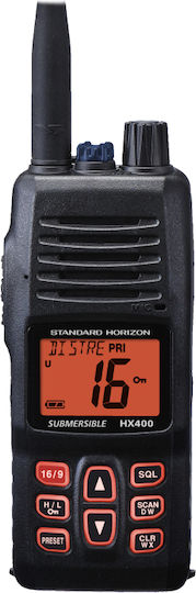 Standard Horizon HX400IS Wireless Transceiver VHF Marine 5W with Monochrome Screen