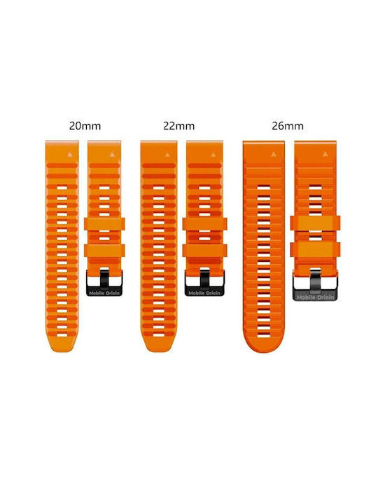 Mobile Origin Einfaches Silikon Tragbare Bänder 20mm Orange Mo-ess-20-org