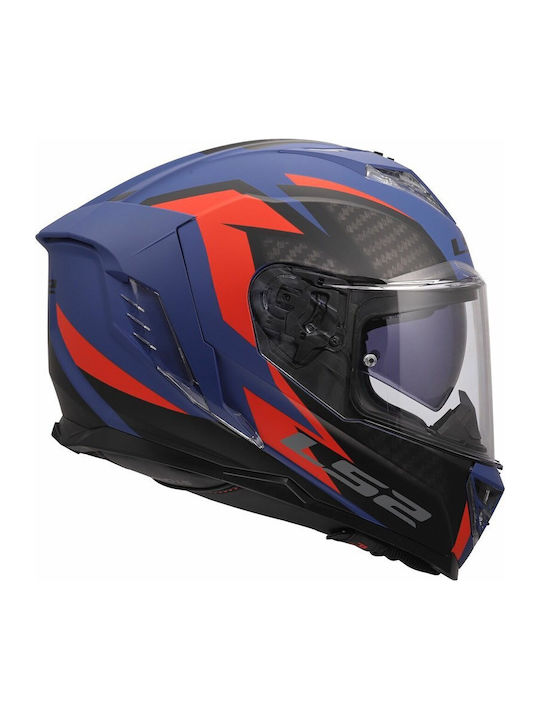 LS2 FF818 Storm III Dynamo Blue/Red Motorcycle Helmet Full Face ECE 22.06 1600gr with Pinlock and Sunvisor