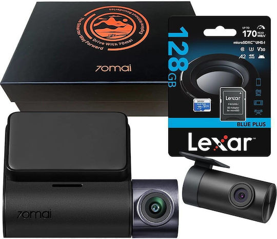 70Mai A410 & Rc21 Σετ Κάμερα DVR Αυτοκινήτου 1440P με Οθόνη 2" Bluetooth, Wi-Fi, GPS & Κάμερα Οπισθοπορείας