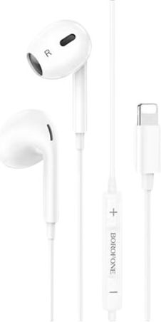 Borofone BM85 Max Earbuds Handsfree με Βύσμα USB-C Λευκό