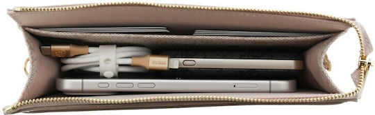 Guess Pu 4g Metal Logo Phone Bag Pink