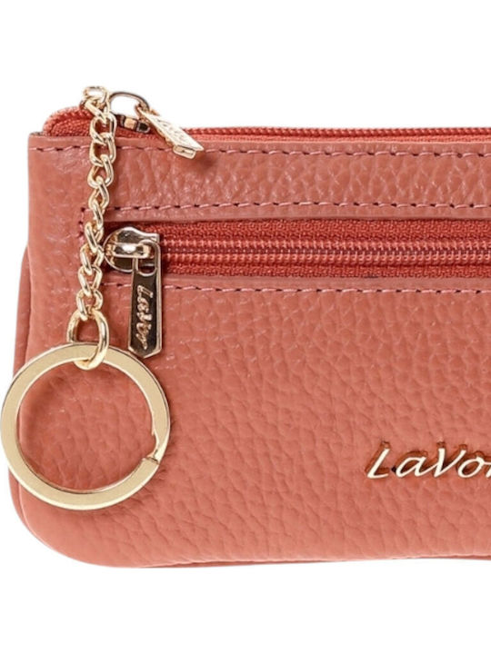 Kleines Leder Damenbrieftasche mit RFID Rosa