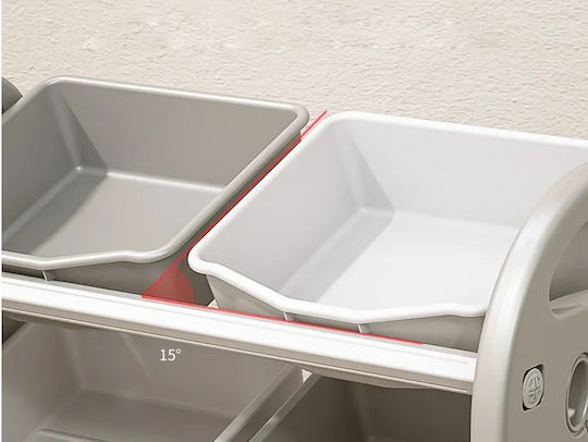 Sistem de Depozitare Jucării din Țesătură Albastru 77x66x32cm 1buc
