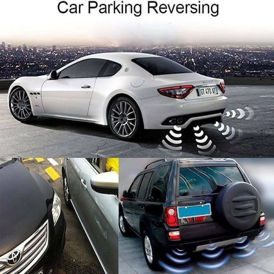Arrango Car Parking System Front Wheel with Screen / Buzzer and 4 Sensors in Blue Color