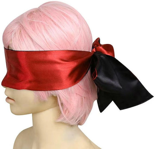 Smd Prime Instinct BDSM Satin Band Blindfold Satin Eye Mask 150cm Black Red
