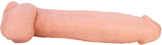 Smd Great White King Sized Dildo Realistic Penis Replica With Scrotum Suction Cup Premium Tpe 31.5cm Flesh